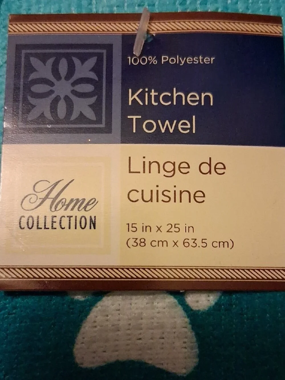 Home Collection Teal & White 'Pets Turn a House into a Home' Kitchen Towel